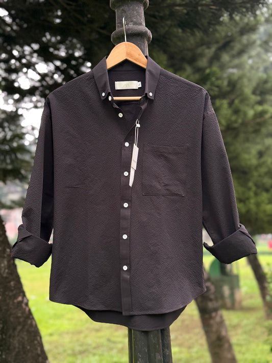 Drop Shoulder Oxford (Classic Black)