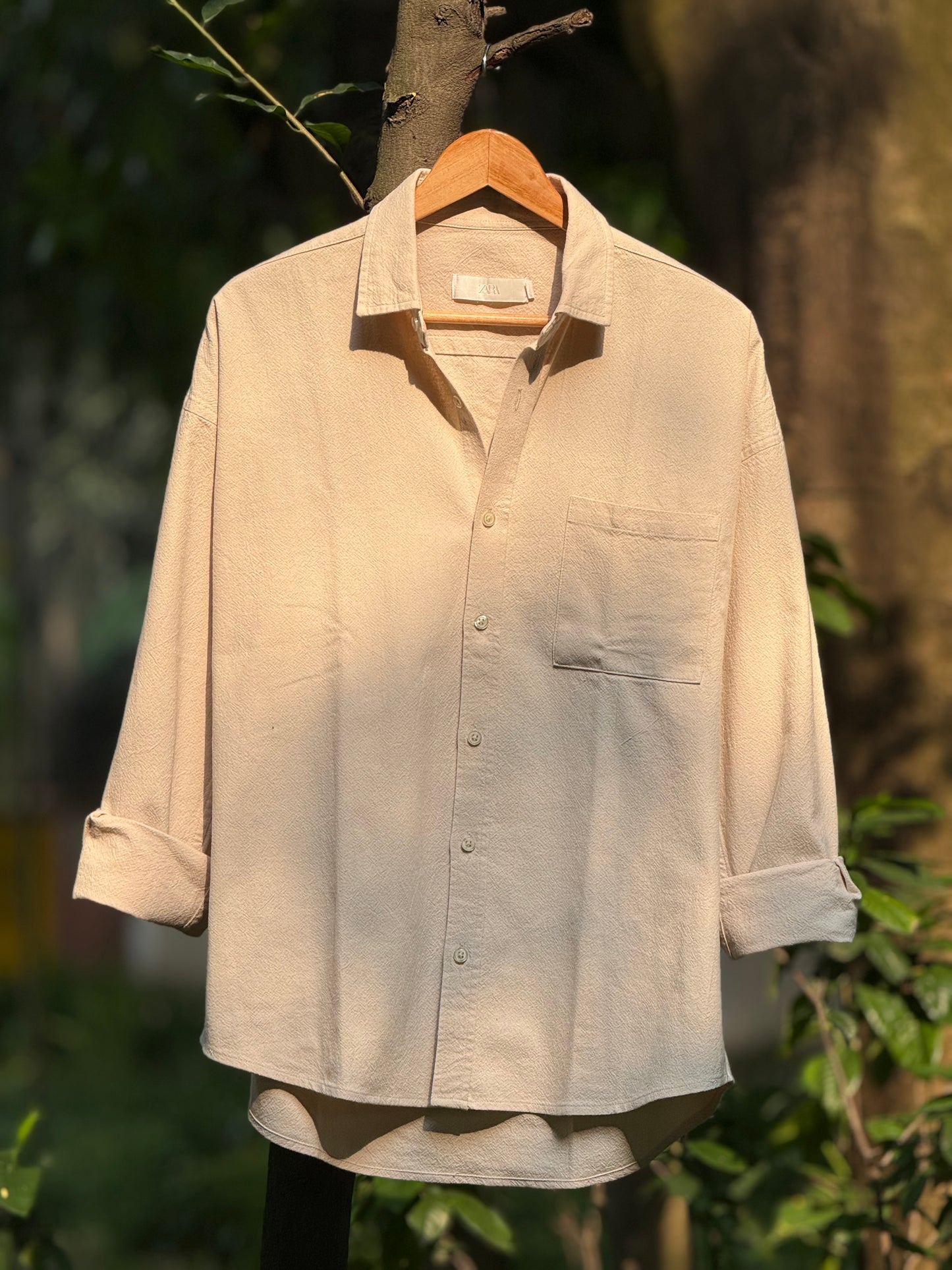 Signature Dobby Weave Shirt - Oat Linen
