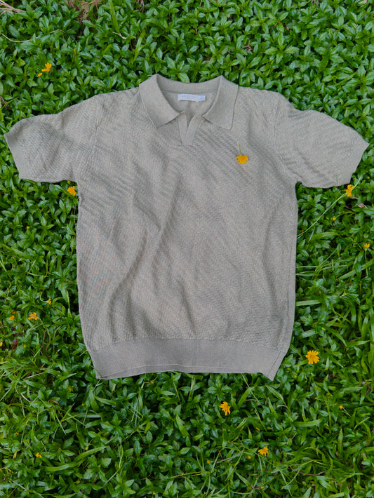 Selected Homme Knitted Polo - Muted Olive