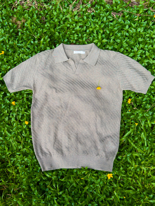 Selected Homme Knitted Polo - Muted Ash