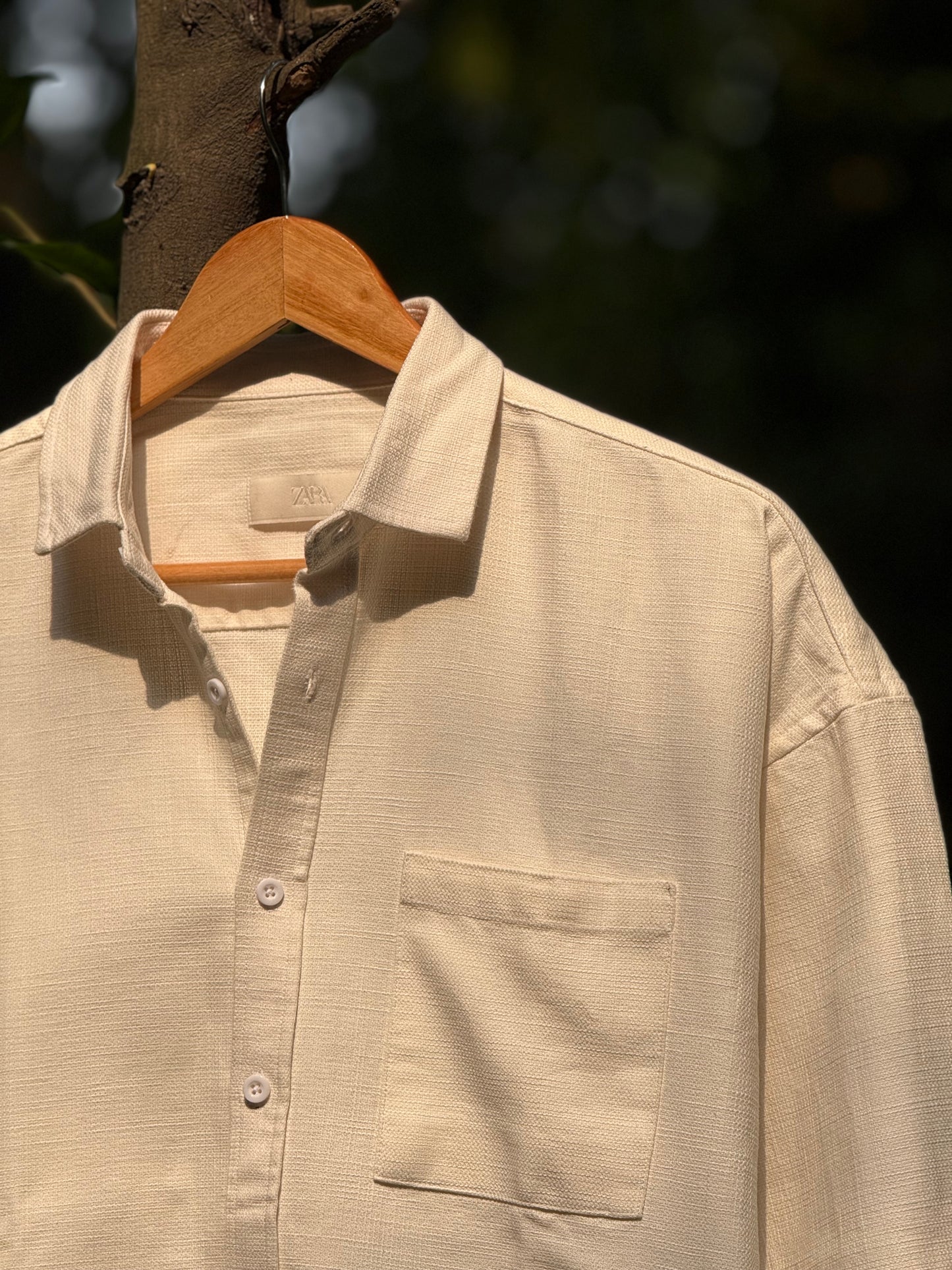 Signature Dobby Weave Shirt - Off-White