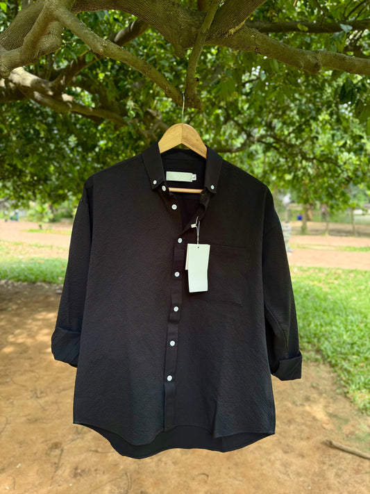 Drop Shoulder Oxford (Classic Black)