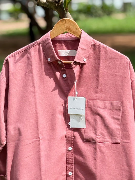 Drop Shoulder Oxford (Dusty Rose)