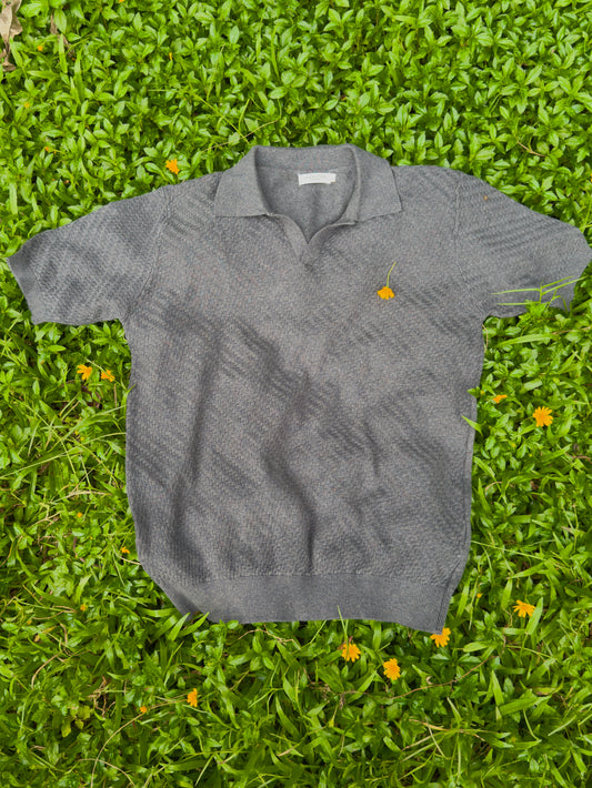 Selected Homme Knitted Polo - Deep Ash