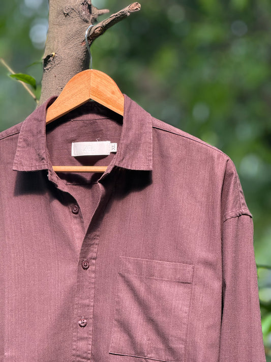 Premium Brown Remi-Cotton Shirt