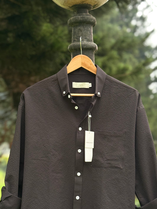 Drop Shoulder Oxford (Classic Black)