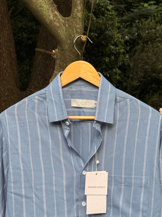 Urban Drift Boxy Shirt-muted blue