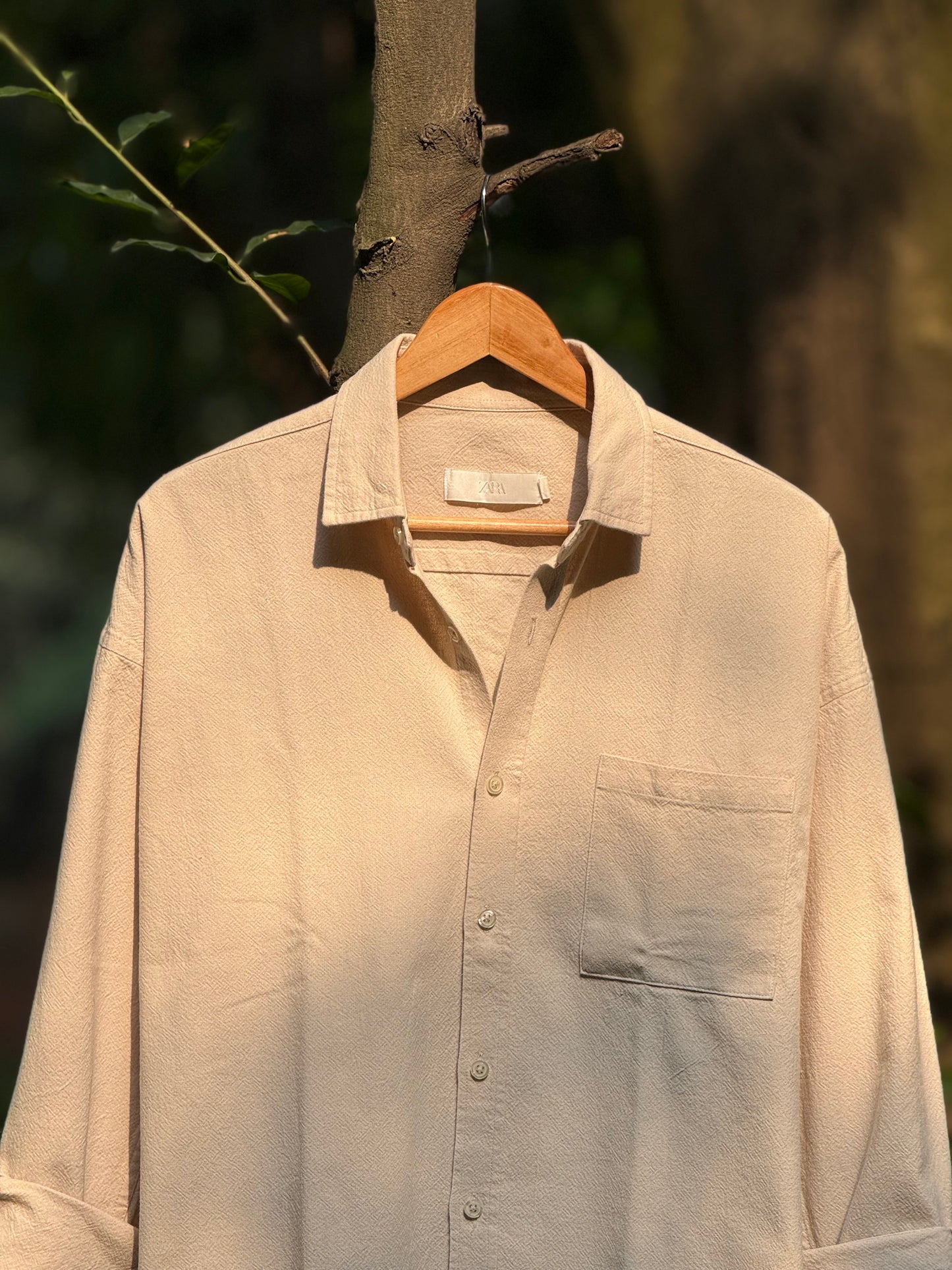 Signature Dobby Weave Shirt - Oat Linen