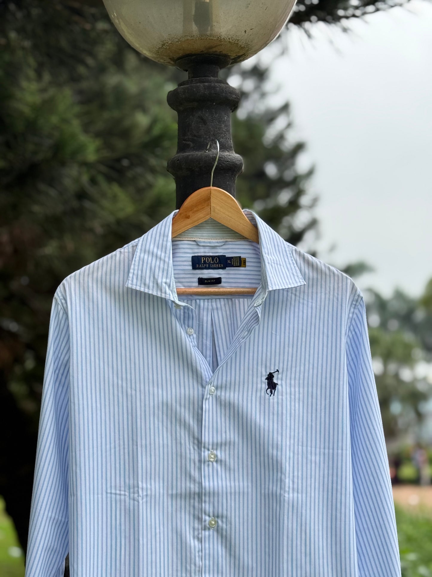 Classic Blue & White Pinstripe Casual Shirt
