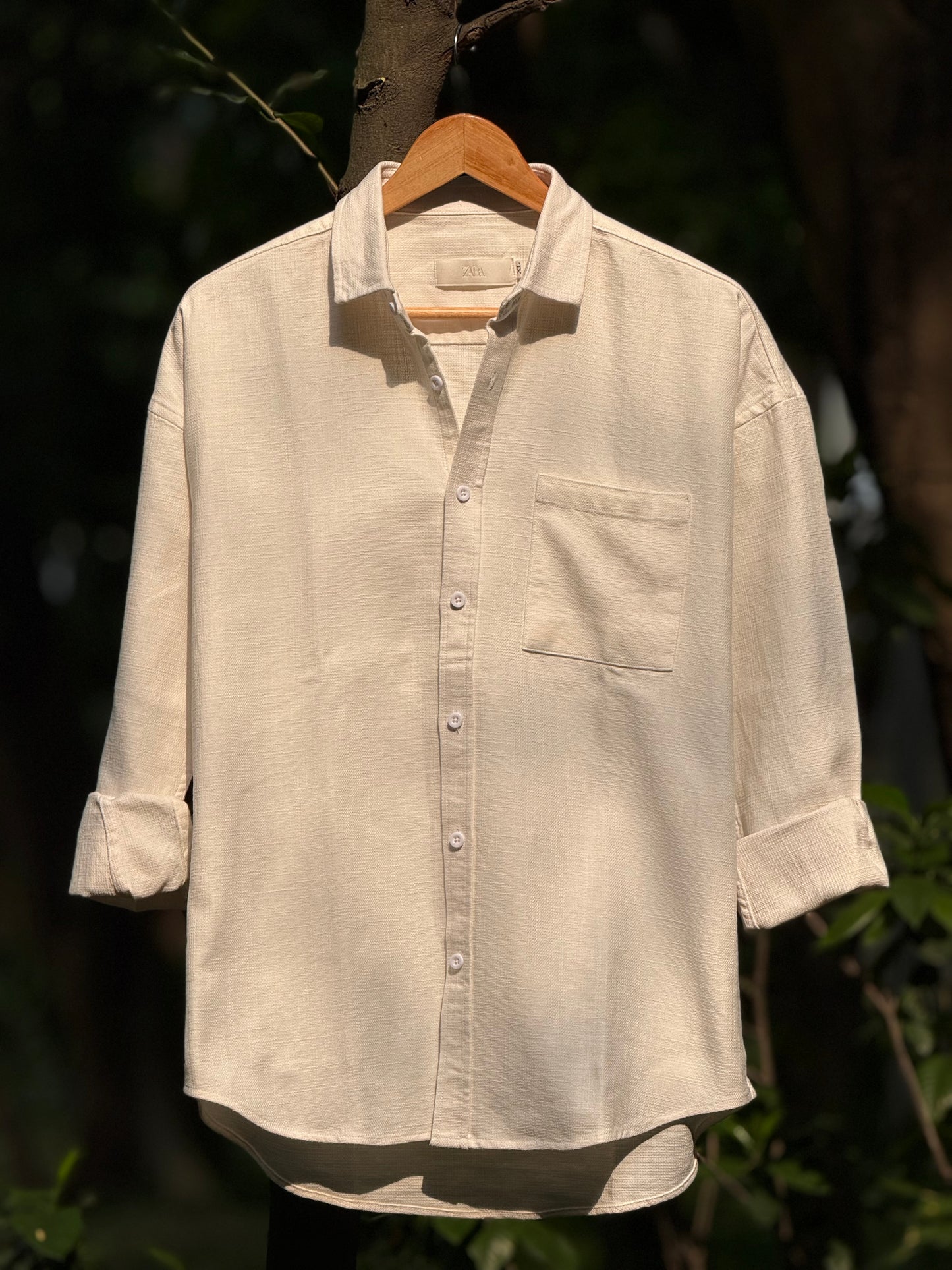 Signature Dobby Weave Shirt - Off-White