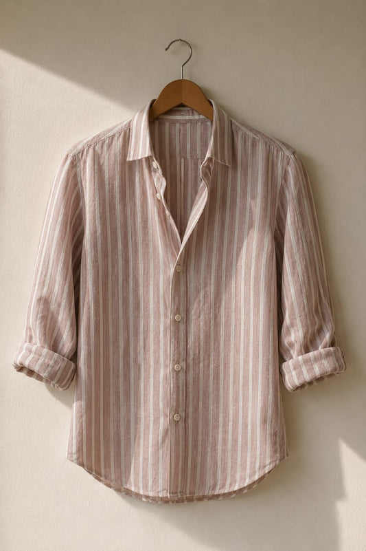 Striped Linen Shirt Summer Vibes ☀️🤍