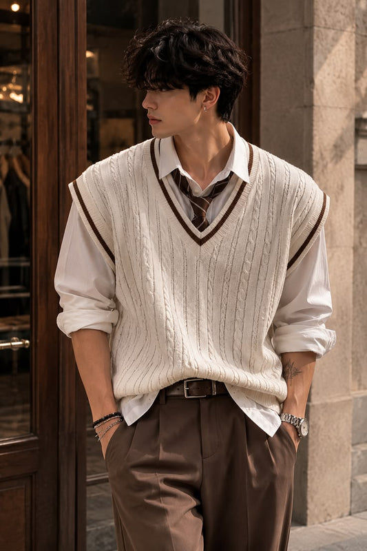 Old Money Outfit Inspo | Vintage Sweater Vest Look